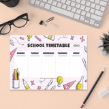 School Timetable Planner For Kids