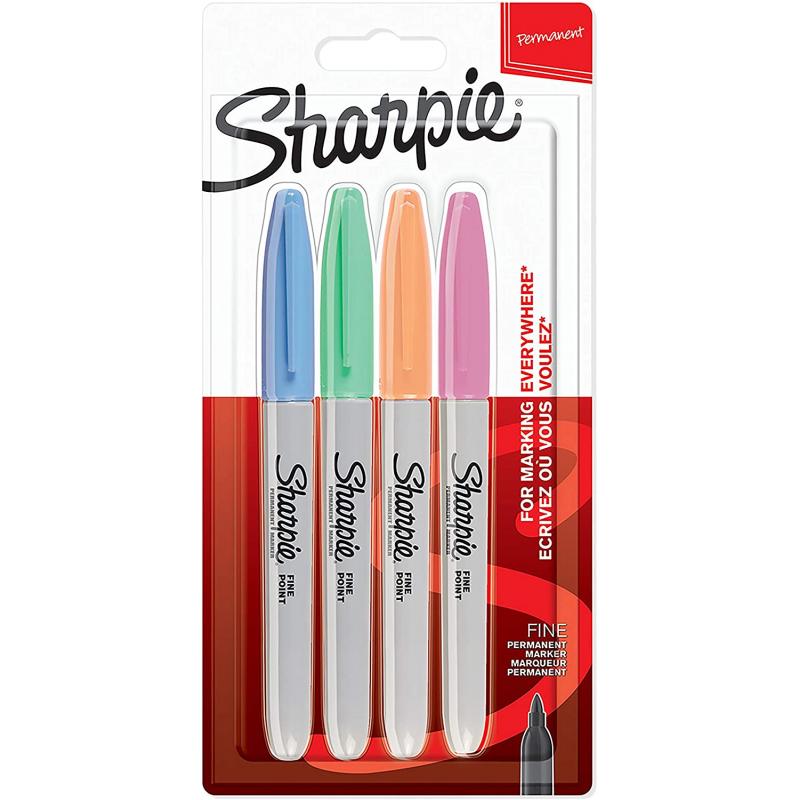 Sharpie Fine Point Permanent Markers Pack of 4