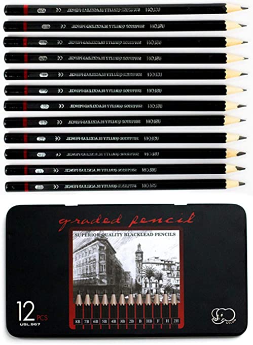 Ulson Graded Sketching Pencils Set 12