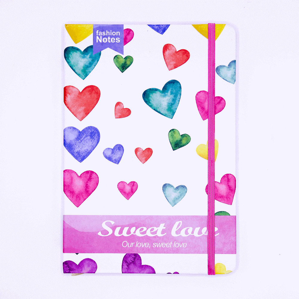 Color Heart Hard Cover Journal Notebook