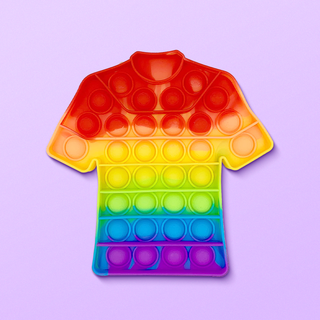 Pop It Fidget Rainbow T-Shirt Toy