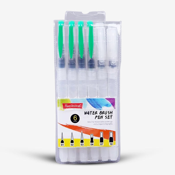 Keep Smiling Water Brush Pen Set Of 6