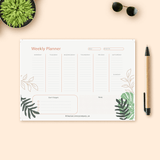 Green Leaf Weekly Planner Style One