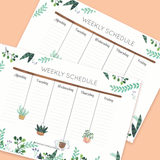 Green Leaf Weekly Planner Style Two