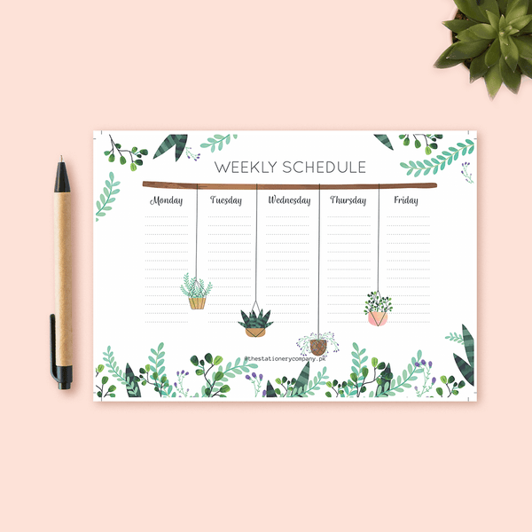 Green Leaf Weekly Planner Style Two