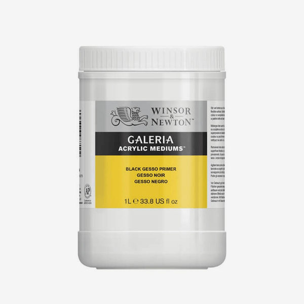 Winsor Newton Acrylic Medium Gesso Black 1 Liter - thestationerycompany.pk