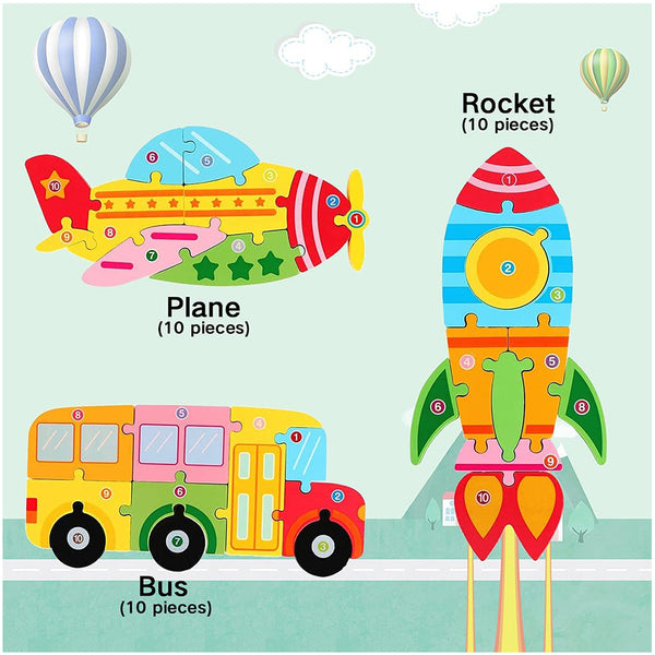 Wooden Toddler Puzzles for Kids